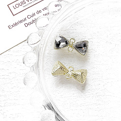 Черный Алмаз Подвески из сплава со стразами, бантом, черный алмаз, 85x18 мм