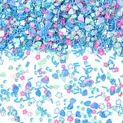 Озёрно--синий 100g ПВХ кабошоны, ногтей декоративные аксессуары, разнообразные, Плут синий, 5~6x5~8x0.5~6 мм