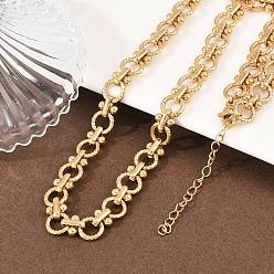 Золотой 8мм 304 ожерелья из витых звеньев цепи из нержавеющей стали, ионное покрытие (ip), золотые, 17.36 дюйм (44.1 см)