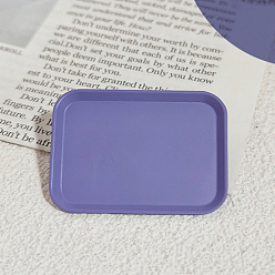Розовато-лиловый Модель прямоугольного лотка для хранения из сплава с распылительной печатью, аксессуары для домашнего кукольного домика с микро-ландшафтом, притворяясь опорными украшениями, розовато-лиловый, 51x38x3 мм