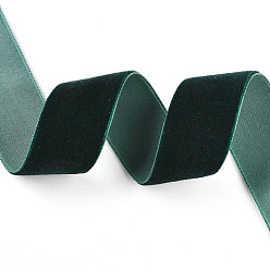 Темно-Зеленый Бархатная лента, одна сторона, для подарочной упаковки, оформление партии, темно-зеленый, 1 дюйм (25 мм), о 10 ярдов / крен