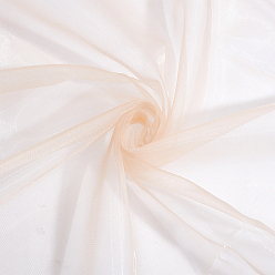 PeachPuff Polyester Mesh Fabric, for Garment Accessories, PeachPuff, 2160x1520x0.2mm