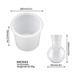 Round Vase Base DIY Silicone Mold, Resin Casting Molds, for UV Resin, Epoxy Resin Craft Making, Round, 105x95mm