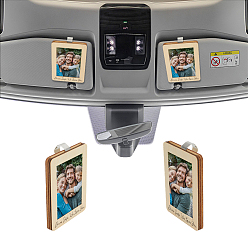 Папайя Оранжевый 2 шт. прямоугольная деревянная фоторамка для автомобильного козырька с железными зажимами, Ездите осторожно, мы вас любим, держатель для фотографий, papayawhip, 101x76x8.5 мм