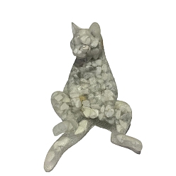 Говлит Оргонит кошка натуральный говлит смоляные украшения для офиса домашний стол украшения, 65x55x85 мм
