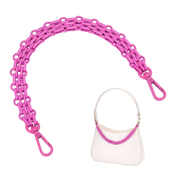 Ярко-Розовый 1Удлинительные цепочки для сумок из железной цепи (шт.), с застежками, ярко-розовый, 310 мм