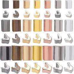 (52) Непрозрачная лаванда Аксессуары, латунная молния в верхней части заглушки, разноцветные, 6x4.5x4 мм, 84 шт / коробка