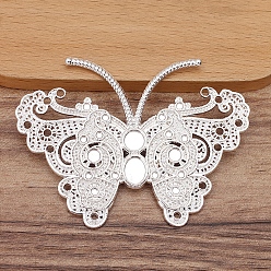 Clear 10Pcs Alloy Enamel Chandelier Component Links, Butterfly, Clear, Tray: 2~12mm, 55x73mm