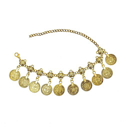 Античное Золото Браслеты на ногу из сплава в винтажном стиле с кисточками для женщин, античное золото , 6-3/4 дюйм (170 мм)