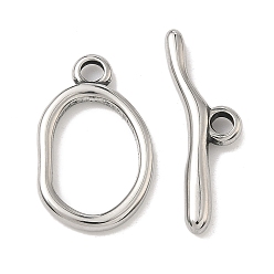 Нержавеющая Сталь Цвет 316 застежки-тогглы из хирургической нержавеющей стали, ручная полировка, цвет нержавеющей стали, бар: 9x29.5x3.5 mm, Отверстие: 3.5 мм; Кольцо: 25x15.5x2.5 мм, отверстие : 3.5 мм