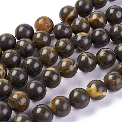 Andere Jasper Natürliche Kaffee Jaspis Perlen Stränge, Runde, 8 mm, Bohrung: 1.2 mm, ca. 50 Stk. / Strang, 15.5 Zoll (39.5 cm)