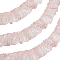 Pink 2m шелковая плиссированная кружевная отделочная лента, аксессуары, розовые, 2-3/4 дюйм (70 мм)