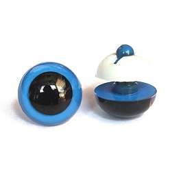 Темно-Голубой Abs пластиковые глаза куклы, Чучела игрушечных глаз, безопасные глаза, с распоркой, полукруглый, глубокое синее небо, 12 мм