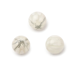 Белый Бусины ручной работы тысячецветник бисера, без отверстия , круглые, белые, 19.5 мм