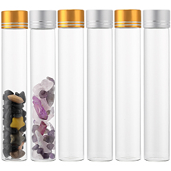 (52) Непрозрачная лаванда 24шт. 2 цвета прозрачные стеклянные бутылки контейнеры для бусинок, Пробирки для хранения шариков с завинчивающейся крышкой и алюминиевой крышкой, колонка, разноцветные, 2.2x12 см, емкость: 30 мл (1.01 жидких унций), о 12шт / цвет