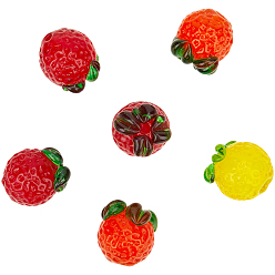 (52) Непрозрачная лаванда 9 шт 3 цвета бусины лэмпворк ручной работы, хурма, разноцветные, 14x13 мм, отверстие : 1.2 мм, 3 шт / цвет