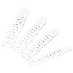 Белый Акриловая вязальная доска, для изготовления носков, белые, 16.9x2.4~3.9x0.4 см, 4 шт / комплект
