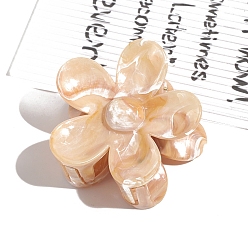 Бланшированный Миндаль Заколки для волос с когтями из смолы, аксессуары для волос для женщин и девочек, цветок, бланшированный миндаль, 63x73 мм