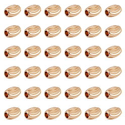 Настоящее золото 18K 40 шт. Латунные распорные втулки, баррель, реальный 18 k позолоченный, 7x4.5 мм, отверстие : 2 мм, 40 шт / комплект