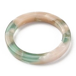 Bräune Fingerringe aus Celluloseacetat (Harz), schlichte Bandringe, Bräune, uns Größe 6, Innendurchmesser: 17 mm