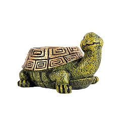 Yellow Green Resin Flower Pots, Display Decorations, Tortoise, Yellow Green, 120x70mm