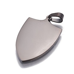 Electrophoresis Black 304 подвески из нержавеющей стали, щит, ионное покрытие (ip), электрофорез черный, 30x17.5x1 мм, отверстие : 3x5 мм