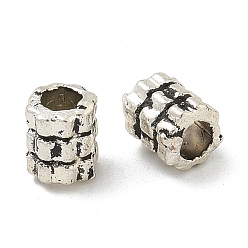 Платина Сплавочные бусины, без кадмия и без свинца, колонка, платина, 5.5x5 мм, отверстие : 2 мм, Около 2500 шт / 1000 г