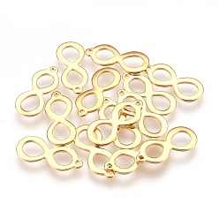 Golden 304 Stainless Steel Pendants, Infinity, Golden, 19.5x8x1mm, Hole: 1mm