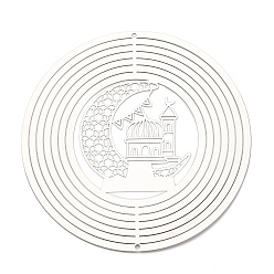 Дом 201 подвески/звенья из нержавеющей стали, гравированные металлические украшения, дом, 148x0.3 мм, отверстие : 3 мм