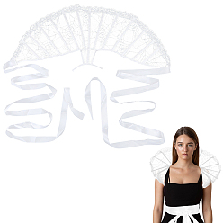 Белый Кружевной воротник-накидка, со скелетом, белые, 780~810x260~300x0.3~3 мм