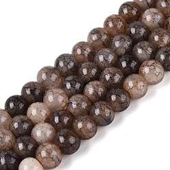 Коричневый Нити из окрашенных стеклянных бусин с эффектом омбре и эффектом кракелюра, имитация драгоценных камней, круглые, кофе, 6~6.5 мм, отверстие : 0.8~1 мм, около 138~146 шт / нитка, 29.92~31.89 дюйм (76~81 см)