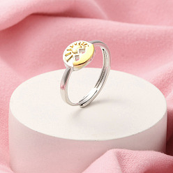 Золотой Латунные регулируемые кольца для женщин, солнце и холм, золотые, 10 мм, внутренний диаметр: 19.5 мм