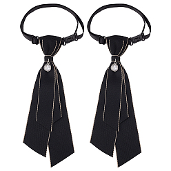 Черный Регулируемый галстук из полиэстера со смолой для женщин и девочек, чёрные, 223x85x18.5 мм, внутренний диаметр: 145 мм