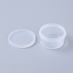 Clear Transparent Plastic Boxes,  Bead Storage Containers with Lid, Column, Clear, 5.4x2.8cm, Capacity: 30ml(1.01 fl. oz)
