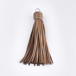 Pérou Décorations de gros pendentifs, avec les accessoires en alliage, platine, Pérou, 111~114x16~17mm, Trou: 6mm