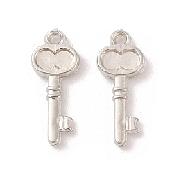 Платина Пластмассовые подвески ccb, ключ, платина, 22x9x3 мм, отверстие : 1.5 мм