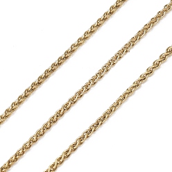 Золотой 304 из нержавеющей стали цепи пшеницы, пайки, с катушкой, ионное покрытие (ip), золотые, 2.7x1.7x0.4 мм