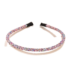 Розовый Резинки для волос со стразами, аксессуары для волос для женщин и девочек, светло-розовый, 385 мм