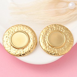 Настоящее золото 18K Ионное покрытие (ip) 304 серьги-гвоздики из нержавеющей стали для женщин, реальный 18 k позолоченный, 35 мм, лоток : 16 мм