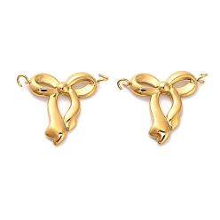 Настоящее золото 14K 304 подвески-бантики из нержавеющей стали, ионное покрытие (ip), реальный 14 k позолоченный, 18.5x21.5x2 мм, отверстие : 1.6 мм