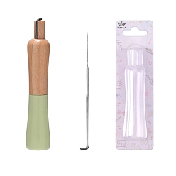 Темный Морско-зеленый Игла для прокалывания дерева ручка, ручка для инструмента из шерстяного войлока, с иглами для валяния, темно-зеленый, 86 мм