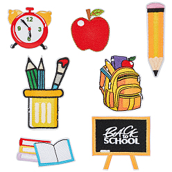 (52) Непрозрачная лаванда 14шт. 7 модели нашивок из полиэстера для школьной одежды, разнообразные, разноцветные, 37~76x19.5~65x1~2 мм, 2 шт / стиль