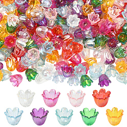 (52) Непрозрачная лаванда 540 шт 9 цвета УФ-покрытие акриловые колпачки для бусин, для декоративных украшений diy, переливающийся цветок, разноцветные, 11x8.5 мм, отверстие : 1.4 мм, 60 шт / цвет