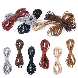 Mixed Color 30M 6 Colors Polyester Elastic Cords, Round, Mixed Color, 2.5mm, about 5.47 yards(5m)/color