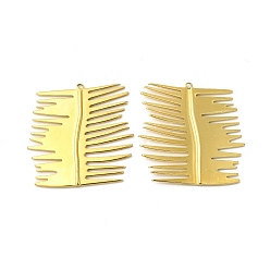 Настоящее золото 18K Ионное покрытие (ip) 304 подвески из нержавеющей стали, прямоугольный шарм, реальный 18 k позолоченный, 32x32x1.5 мм, отверстие : 1.2 мм
