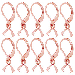 Розовое Золото 50 шт. 304 серьги с рычагом из нержавеющей стали, с поручителями, розовое золото , 24 мм, контактный: 0.7 мм и 0.5 мм