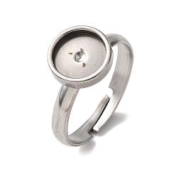 Нержавеющая Сталь Цвет 304 регулируемые кольцевые компоненты из нержавеющей стали, с 201 плоские круглые плоские кольца из нержавеющей стали, цвет нержавеющей стали, лоток : 8 мм, внутренний диаметр: 17 мм