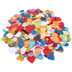 (52) Непрозрачная лаванда 100g 10 цвета бумага стол разбросанные конфетти, для праздничных украшений, сердце, разноцветные, 29x25x0.01 мм, 10 г / цвет