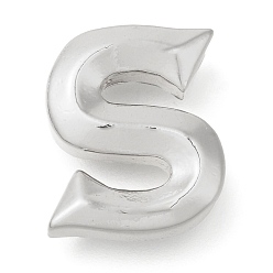 Letter S Стойки обшивки латунные подвески, долговечный, без кадмия и без свинца, подвески с буквой az~z, Письмо с, 17.5x14.5x5.5 мм, отверстие : 3.5x2 мм