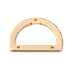 Настоящее золото 18K Латунные подвески, без кадмия, без никеля и без свинца, полукруглый, реальный 18 k позолоченный, 14.5x21.5x1 мм, отверстие : 1 мм